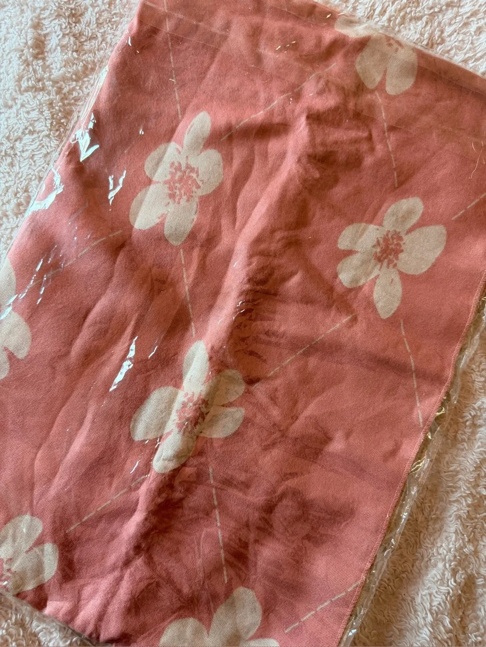 Pink Floral Soft Pink Scarf